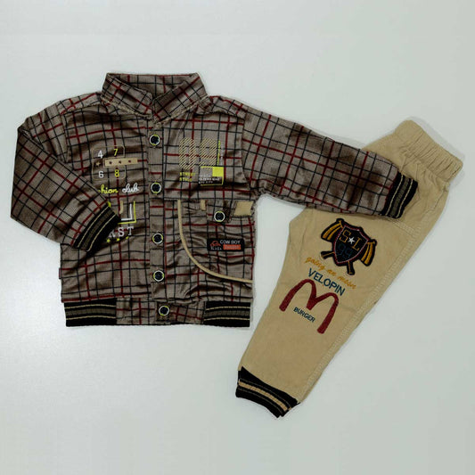 Winter Warmth Boys Luxury Velvet Set