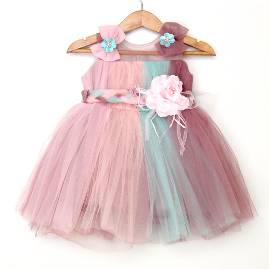 Multi-Purple Net Frock