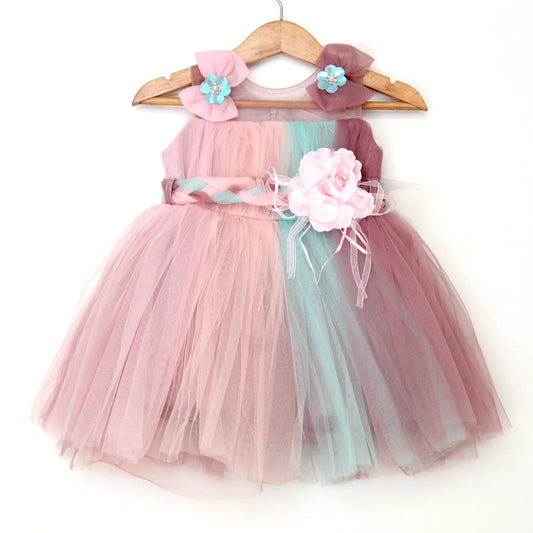 Multi-Purple Net Frock